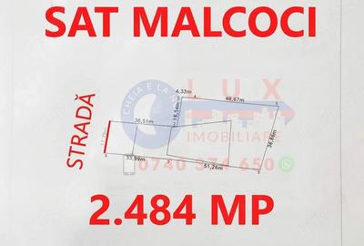 Teren de 2484 mp, în Malcoci
