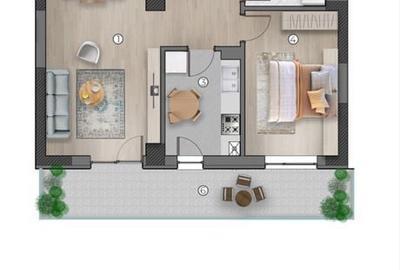 Apartament cu 2 camere decomandat în Central - 2