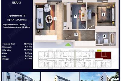 Apartament cu 2 camere în Râșnov - 9