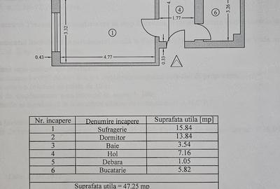 Apartament cu 2 camere decomandat în Negru Vodă - 10