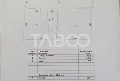 Apartament 2 camere decomandat 73 mp utili + terasa 28 mp nou 2025 - 1