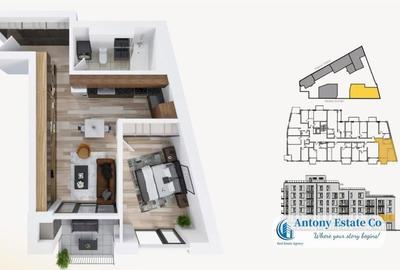 Apartament cu 2 camere în Cetății - 3