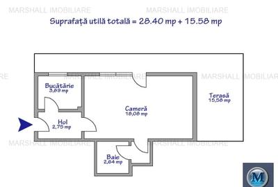 Garsoniera de vanzare, zona Nord, 34.99 mp #16431 - 10