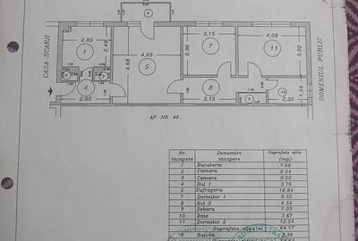 Apartament cu 3 camere semidecomandat în Micro 3