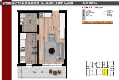 Metrou Berceni - garsoniera in bloc nou cu centrala proprie - 3