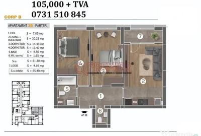 Apartament cu 3 camere semidecomandat în Berceni - 2