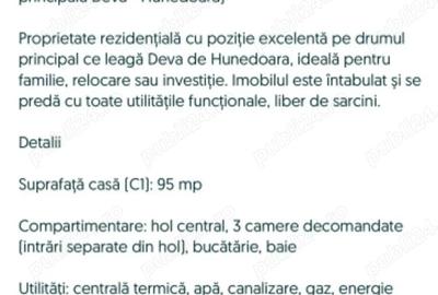Casă cu 3 camere cu Teren 1000 Mp în Central - 1