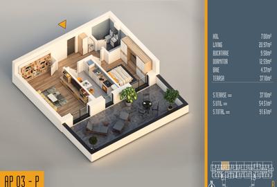 2 Camere cu gradina de 45mp!!! - 3