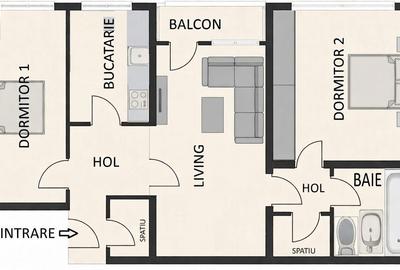 Apartament cu 3 camere decomandat în Exterior Vest - 1