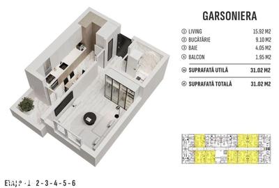 Garsonieră în Chiajna - 2