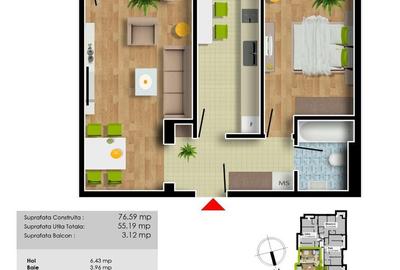 Apartament cu 2 camere decomandat în Exterior Vest - 1