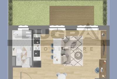 Apartament 1 camera, 39 mp, terasa gazon 23 mp, garaj, zona C. Coposu - 2
