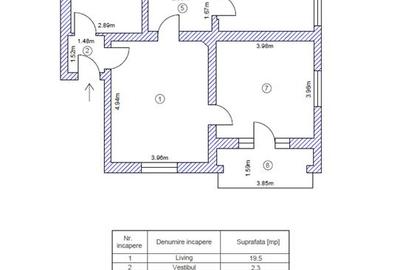 Apartament cu 3 camere semidecomandat, mobilat în Dorobanți - 22