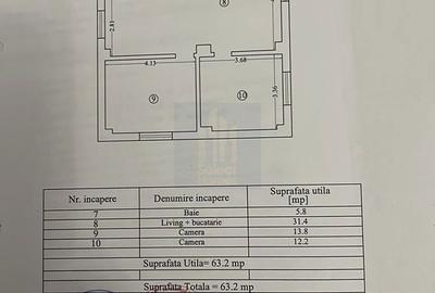 Apartament cu 3 camere semidecomandat, mobilat în Central - 7