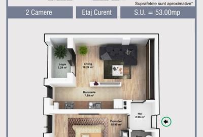 Apartament 2 camere BD Uveturii 53 mp parter inalt - 1