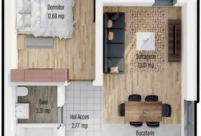 Apartament cu 2 camere decomandat în Militari - 4