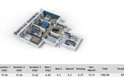 Apartament cu 4 camere semidecomandat în Central