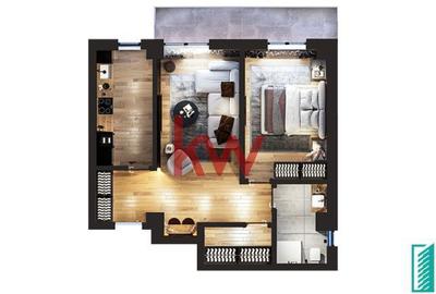 Apartament cu 2 camere semidecomandat în Bârnova