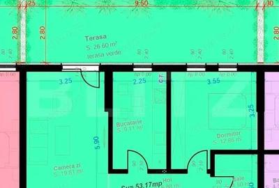 Apartament cu 2 camere decomandat în Aradului