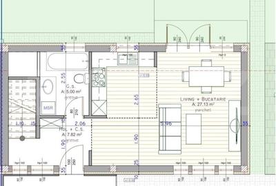 Apartament cu 4 camere semidecomandat, mobilat în Florești - 12