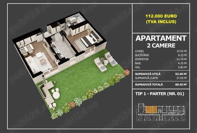 Apartament cu 2 camere decomandat în Central