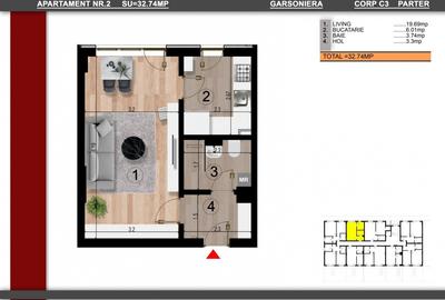 Metrou Berceni-garsoniera spatioasa-mobilata si utilata - 2