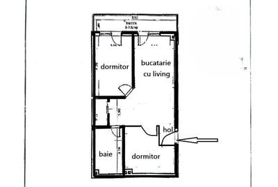 Apartament cu 3 camere semidecomandat, mobilat în Florești - 21