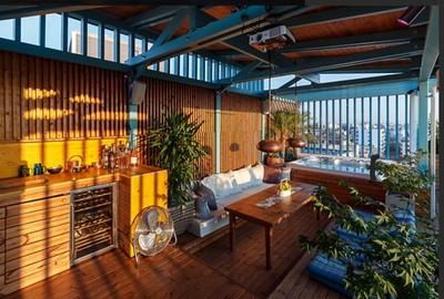 Penthouse cu un intreg perete doar din geamuri, dar si cu jacuzzi, terasa, gazon - 6