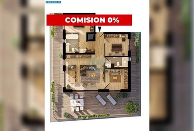 Penthouse cu 4 camere decomandat, mobilat în Central - 1