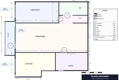 Apartament cu 2 camere în Grigorescu