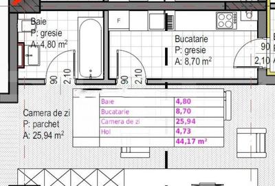 Apartament cu 1 camera + bucatarie inchisa, Soporului a - 1