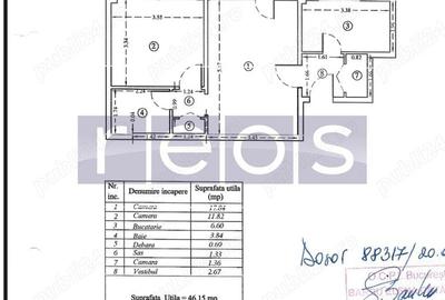 VANZARE APARTAMENT 2 CAMERE 55MP CAMPIA LIBERTATII PARCUL GHEORGHE PETRASCU - 2
