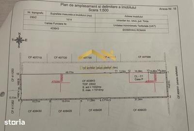 Teren de 1032 mp, în Sânmihaiu Român