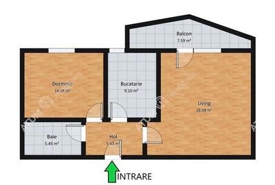 Apartament 2 camere cu balcon in zona Mihai Viteazu din Sibiu - 4
