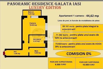 Apartament decomandat de vanzare in Iasi, Galata, 44,62 mp, bloc nou - 2