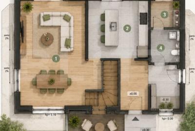 Casă individuală cu 4 camere cu Teren 450 Mp în Exterior Vest - 1