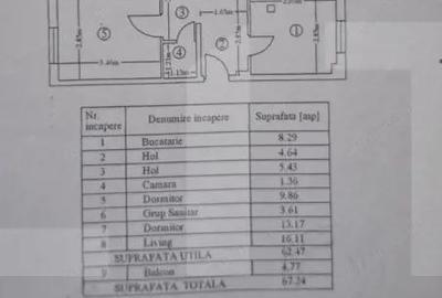 Apartament cu 3 camere, 62,70 mp, zona 1 Decembrie 1918, Titan, Sector 3 - 13