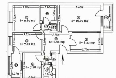 Apartament 4 camere, decomandat, 77,66 mp Cartier Prima Apartament 4 camere, decomandat, 77,66 mp Cartier Prima - 1