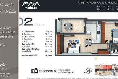 Apartament cu 2 camere decomandat în Craiovei - 4