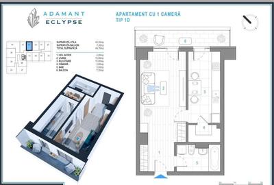 Garsonieră decomandată în Nicolina - 4
