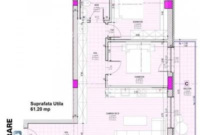 Apartament cu 3 camere decomandat în Vasile Aaron - 2