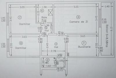 Vand apartament 3 camere, 72 mp complet mobilat si renovat - 16