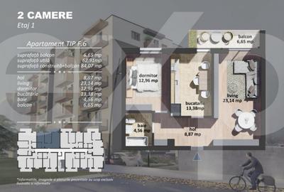 Apartament cu 2 camere decomandat în Berceni - 1