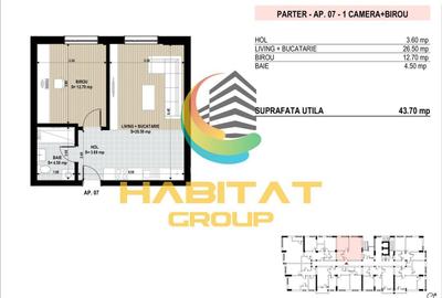 Apartament cu 2 camere în Progresul