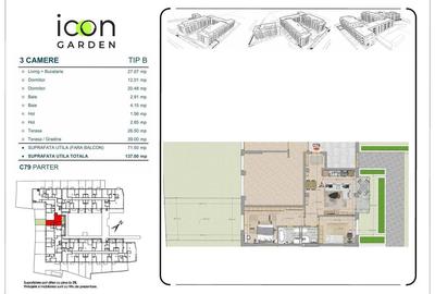 ICON Garden, zona Stefan cel Mare, apartament 3 camere - 18