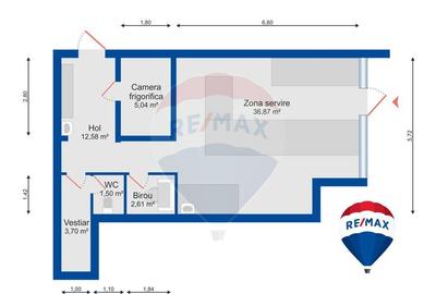 Spa?iu comercial de inchiriat 61,80mp, in zona Bdul Dacia