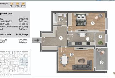 Apartament cu 2 camere în Tineretului - 8
