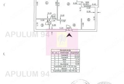 Apartament cu 2 camere decomandat în Voluntari
