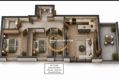 Apartament cu 3 camere decomandat în Theodor Pallady - 10