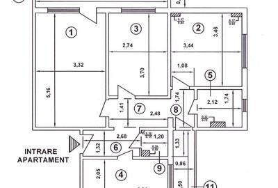 Apartament cu 3 camere decomandat în Rahova - 12